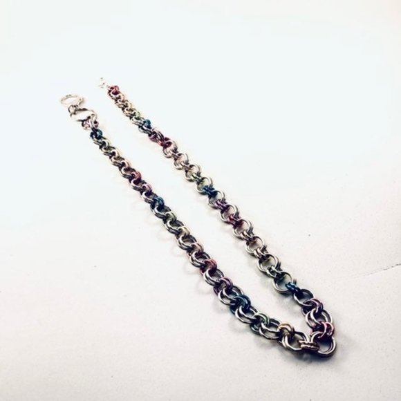 Pride Flag Steel Chainmaille Belt Chain - Picture 4 of 10